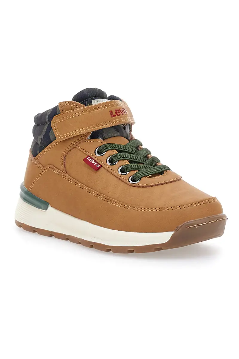 Sneakers mid-cut marroni con velcro LEVI'S ASCOT MINI [CAMEL] miniatura 2