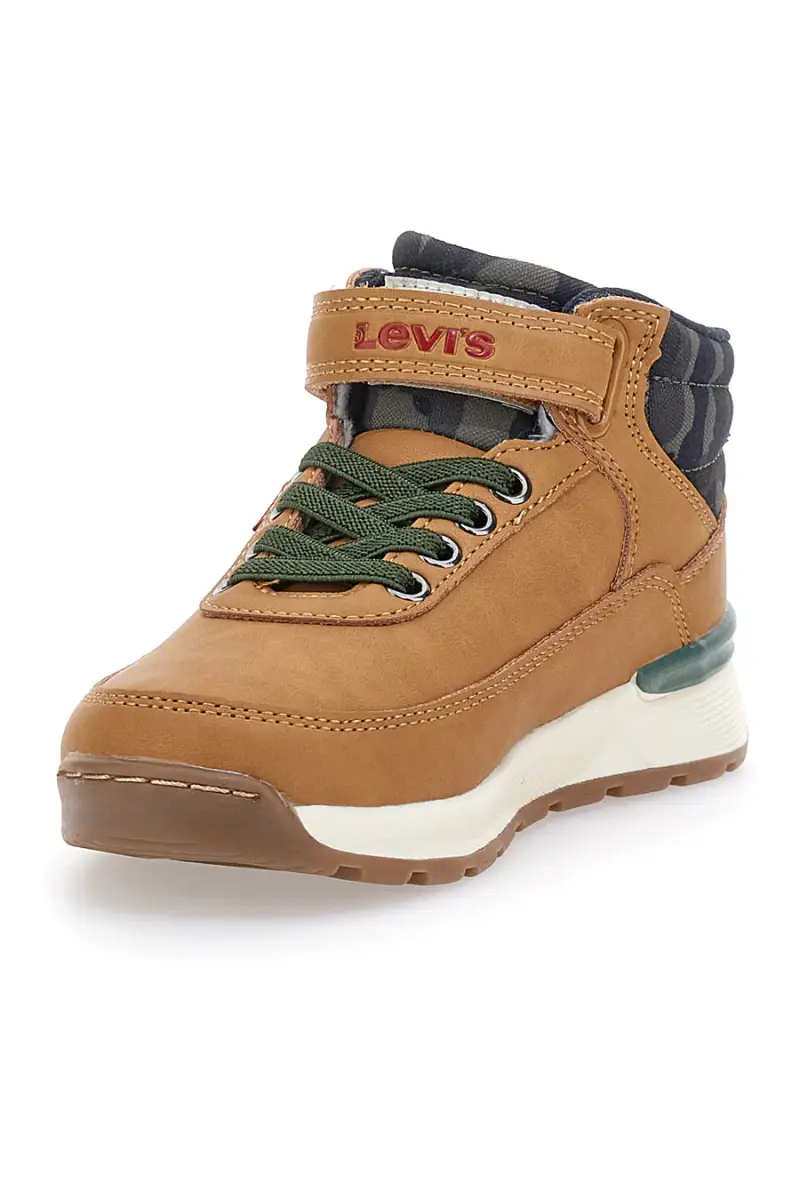 Sneakers mid-cut marroni con velcro LEVI'S ASCOT MINI [CAMEL] miniatura 3