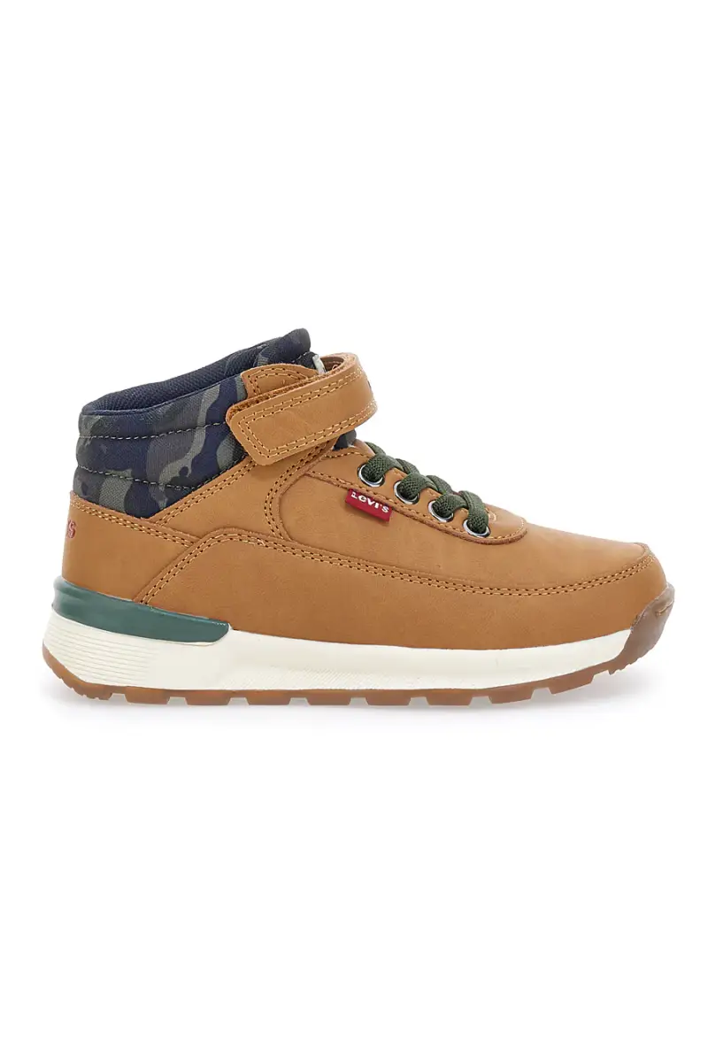 Sneakers mid-cut marroni con velcro LEVI'S ASCOT MINI [CAMEL]