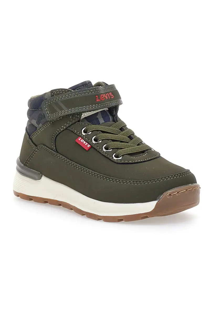 Sneakers mid-cut verdi con velcro LEVI'S ASCOT MINI [KHAKI] miniatura 2