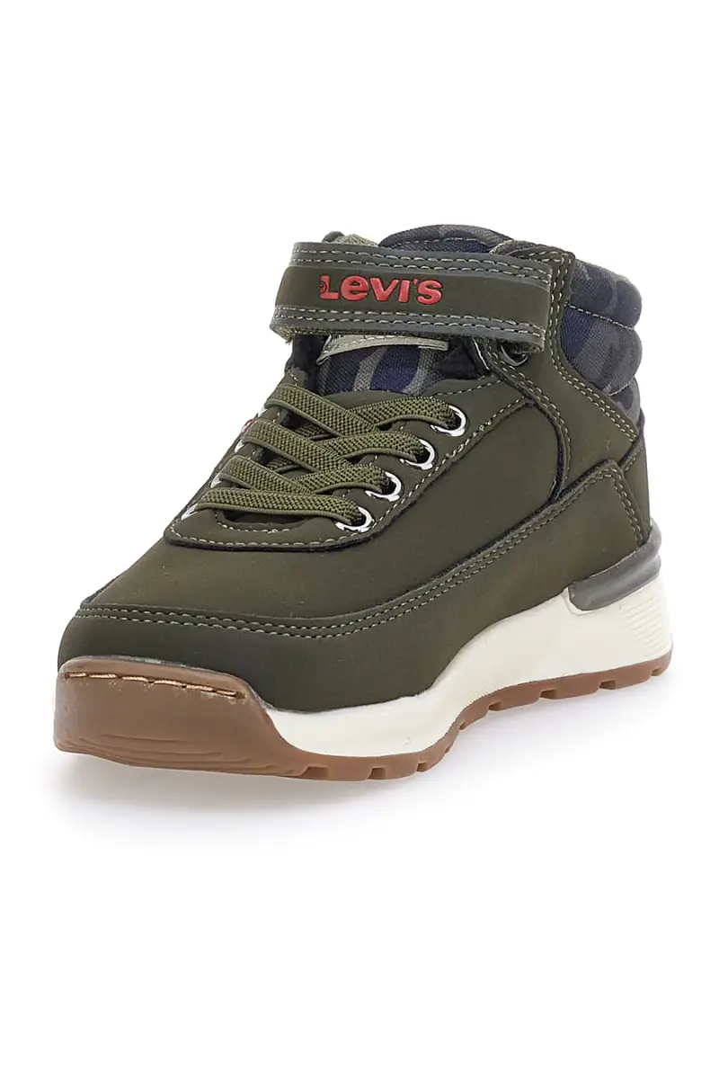 Sneakers mid-cut verdi con velcro LEVI'S ASCOT MINI [KHAKI] miniatura 3