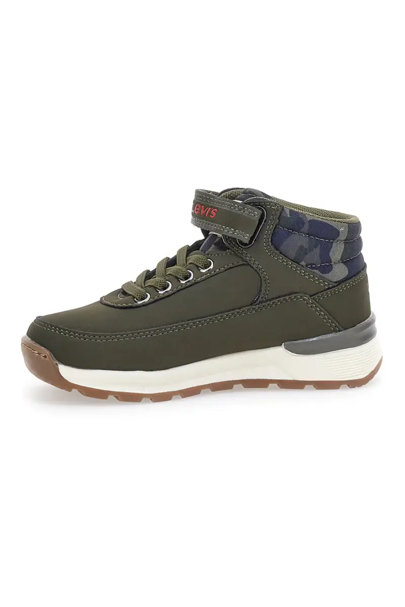 Sneakers mid-cut verdi con velcro LEVI'S ASCOT MINI [KHAKI] miniatura 4