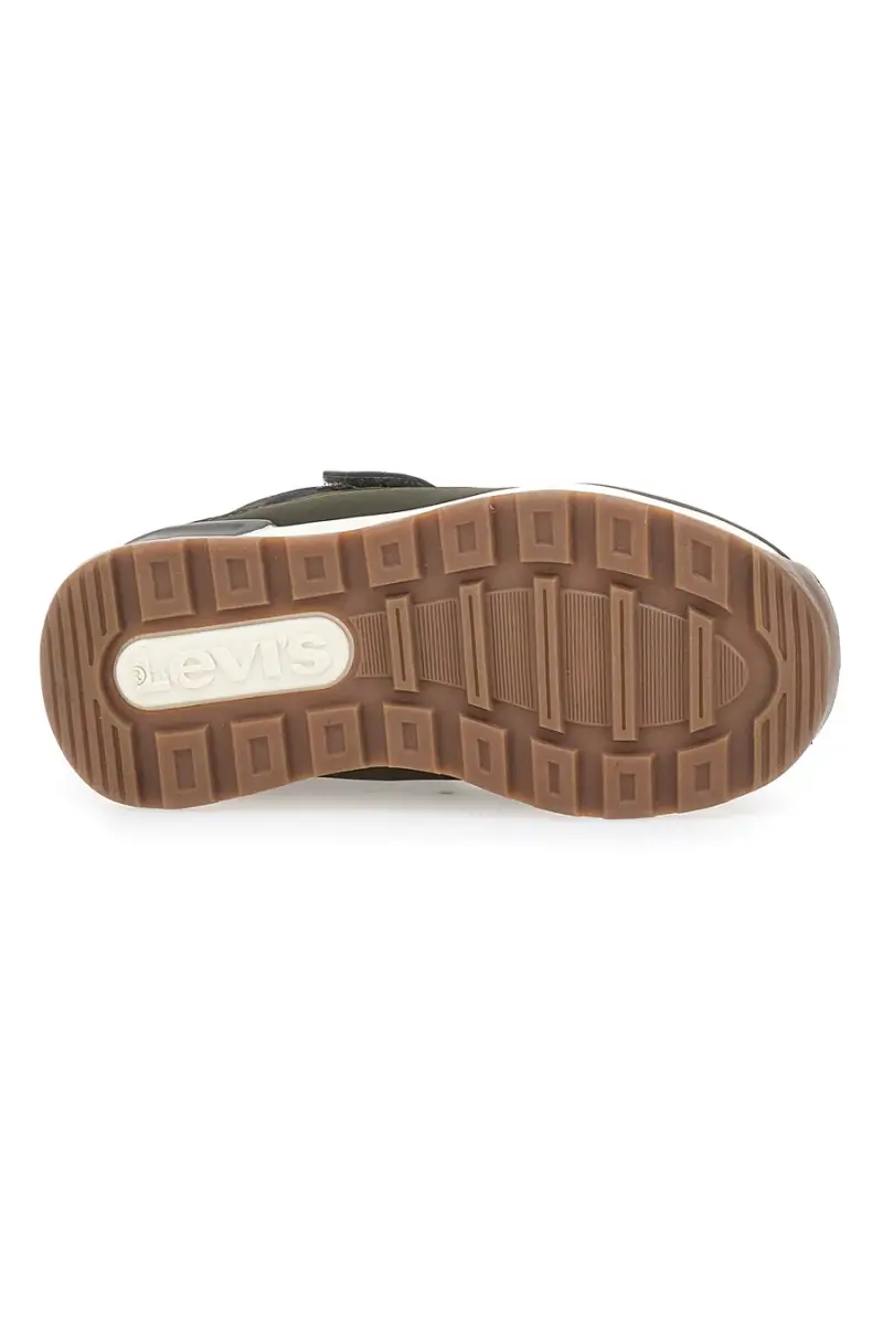 Sneakers mid-cut verdi con velcro LEVI'S ASCOT MINI [KHAKI] miniatura 5