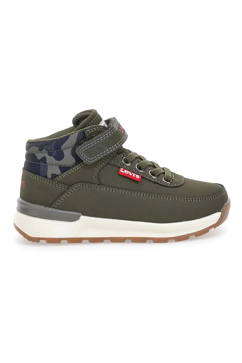 Sneakers mid verdi con dettagli camouflage Levi's Ascot Mini [KHAKI]
