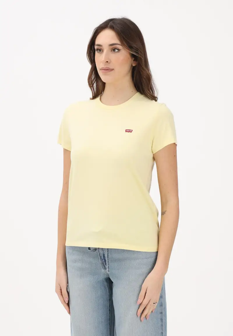 LEVI S T-shirt a manica corta Perfect gialla da donna