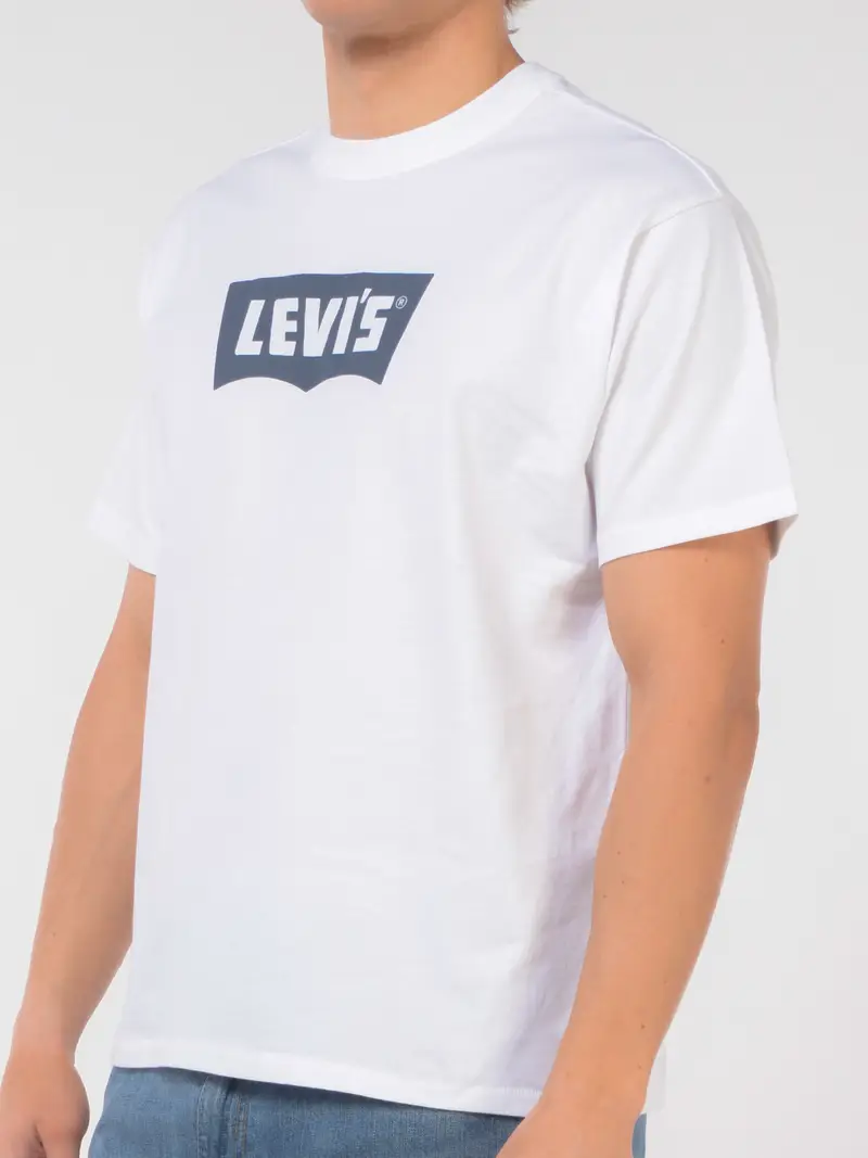 t Shirt da uomo Levi s® girocollo maxi logo Bianco