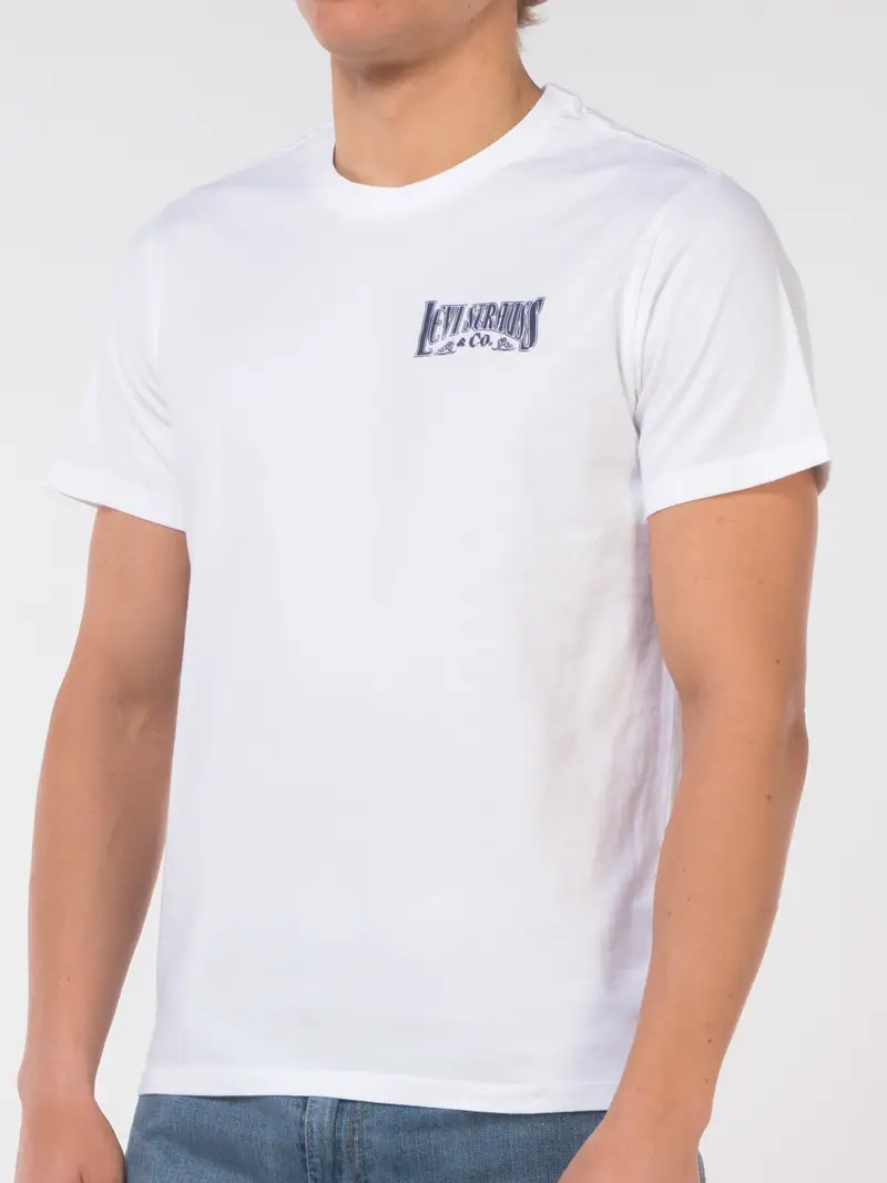 t Shirt da uomo Levi s® girocollo maxi stampa vintage Bianco