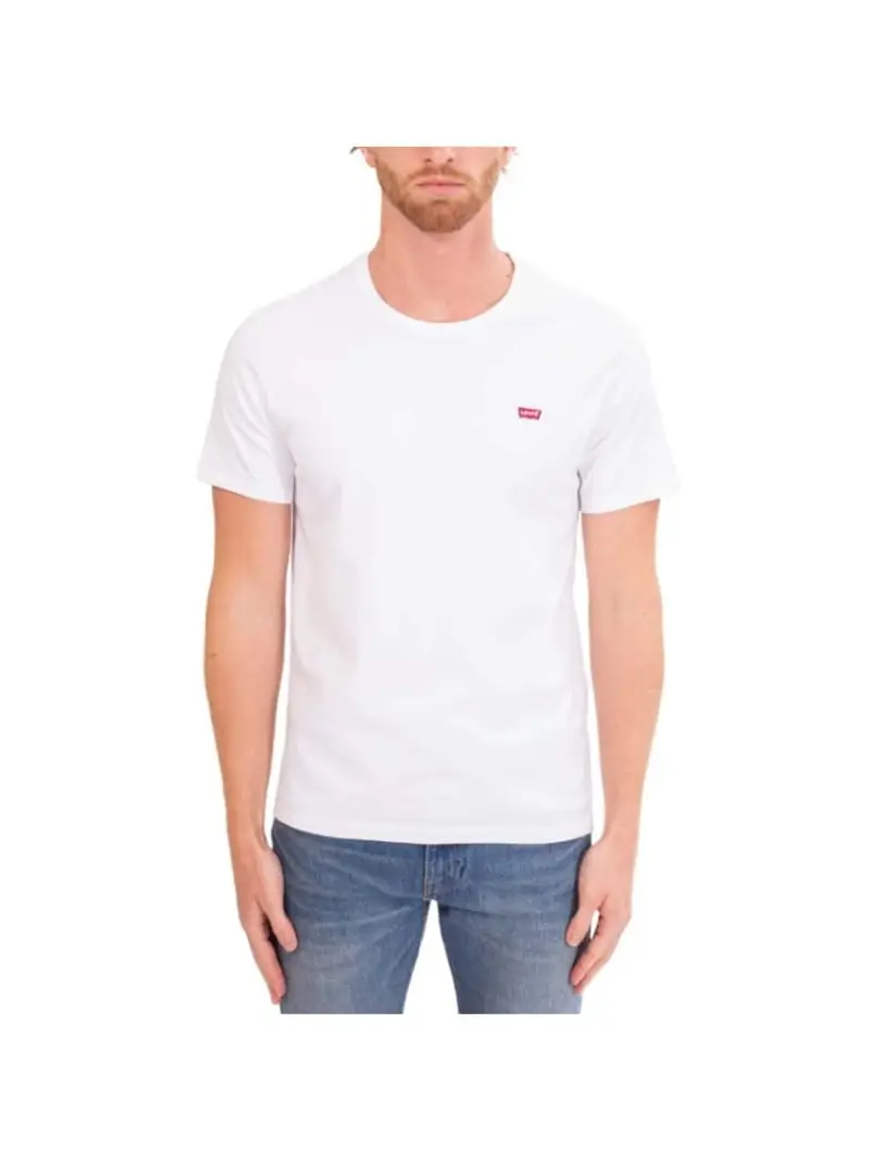 Levi's tshirt bianca uomo in cotone mini logo sul petto