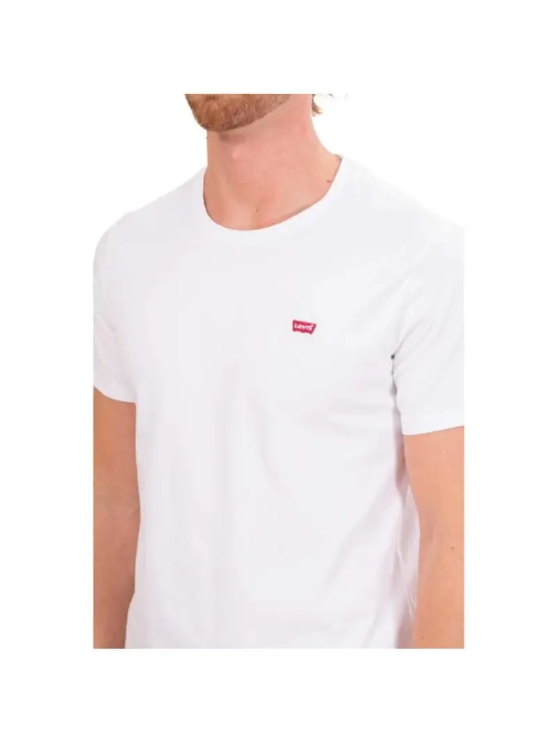 Levi's tshirt bianca uomo in cotone mini logo sul petto miniatura 3