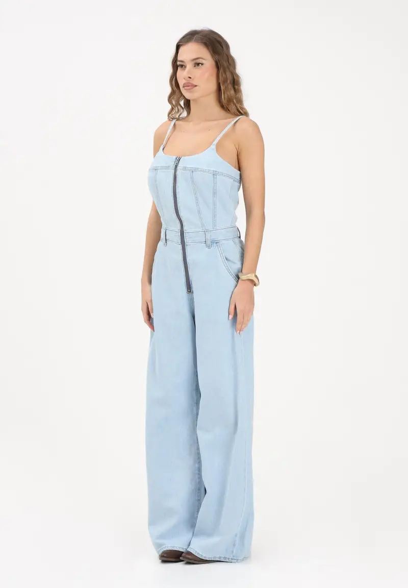 LEVI S Tuta Bustier Lightweight in denim chiaro da donna