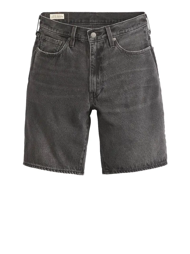 bermuda jeans levis 468 loose da uomo - nero