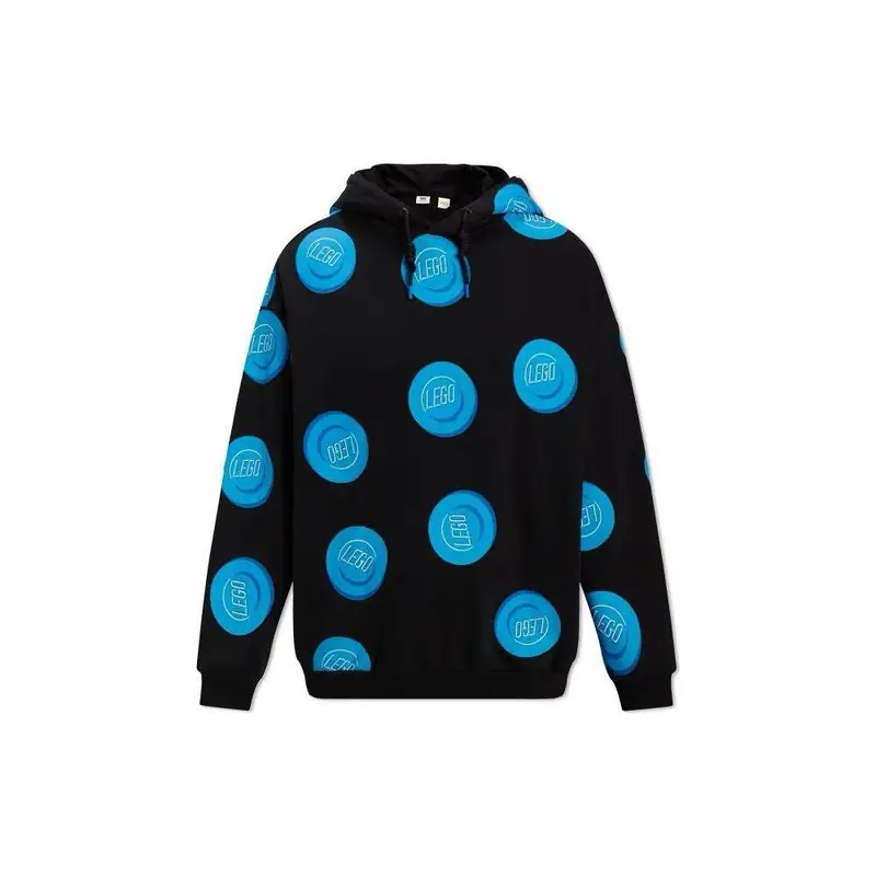 Felpa Unisex Levis FW22 Stampata con Cappuccio e Maniche Lunghe Nera Blu A5438-0001 XS