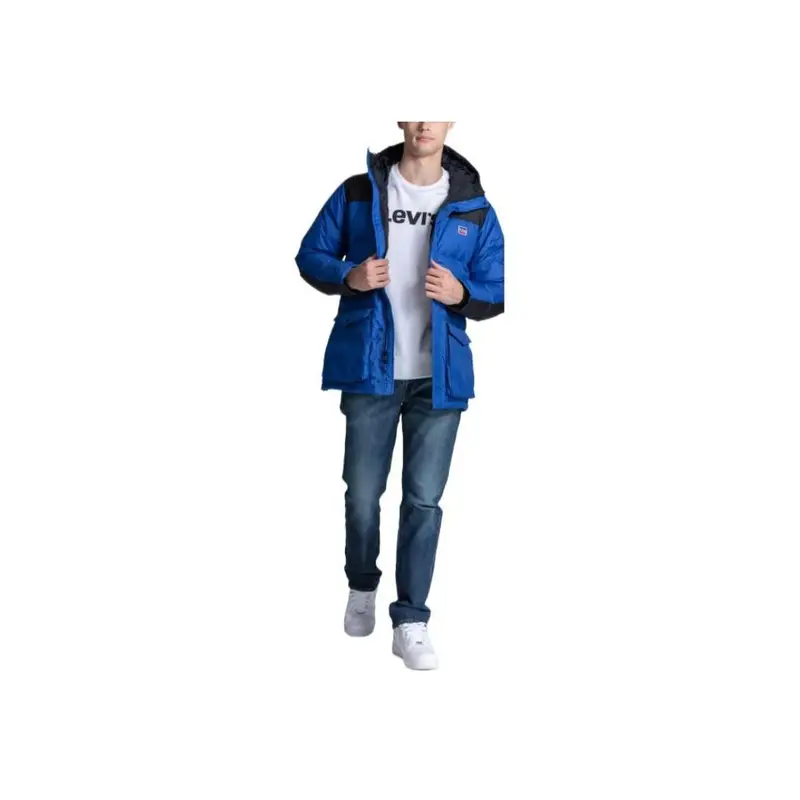 Levi's Giacca con Cappuccio e Zip Piumino Uomo Blu miniatura 4