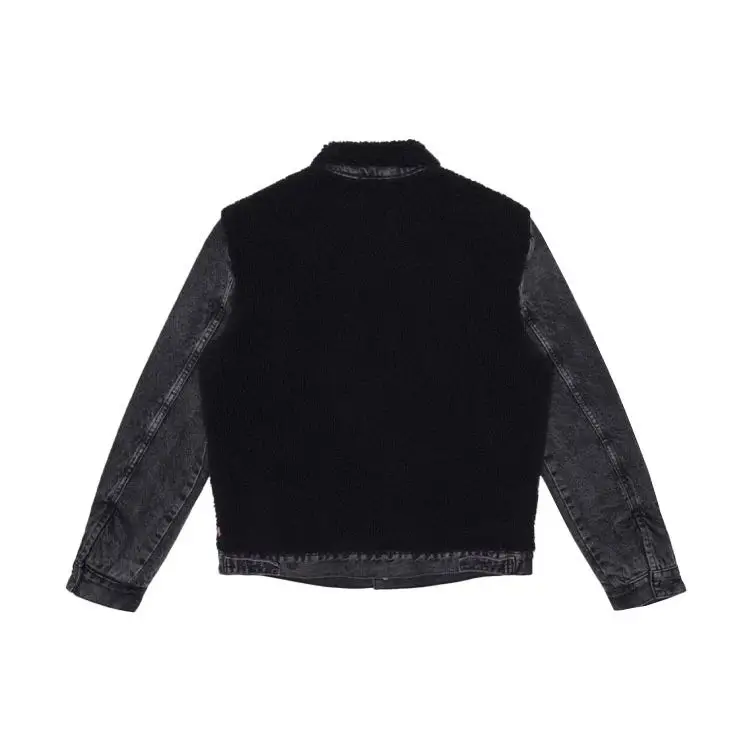 Giacca in Pile a Maniche Lunghe Color Block Levis Giubbotti Uomo Nero 77379-0001 XS miniatura 2