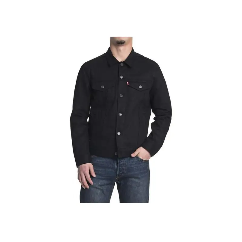 Giacca monopetto casual monocolore Levis con micro logo Uomo Giacche Nero 72334-0157 XS miniatura 3