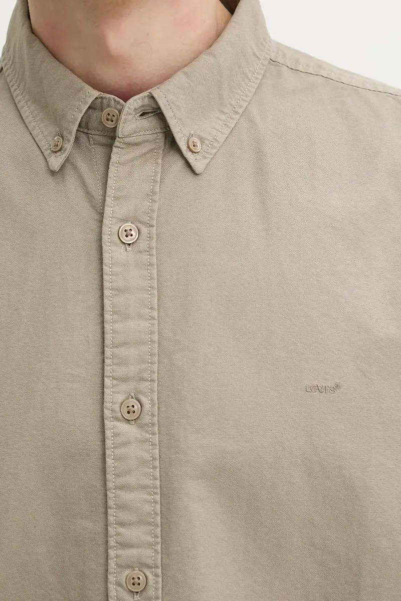 Levi camicia in cotone Beige miniatura 5