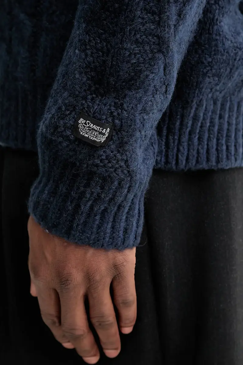 Levi maglione in misto lana Blu miniatura 5