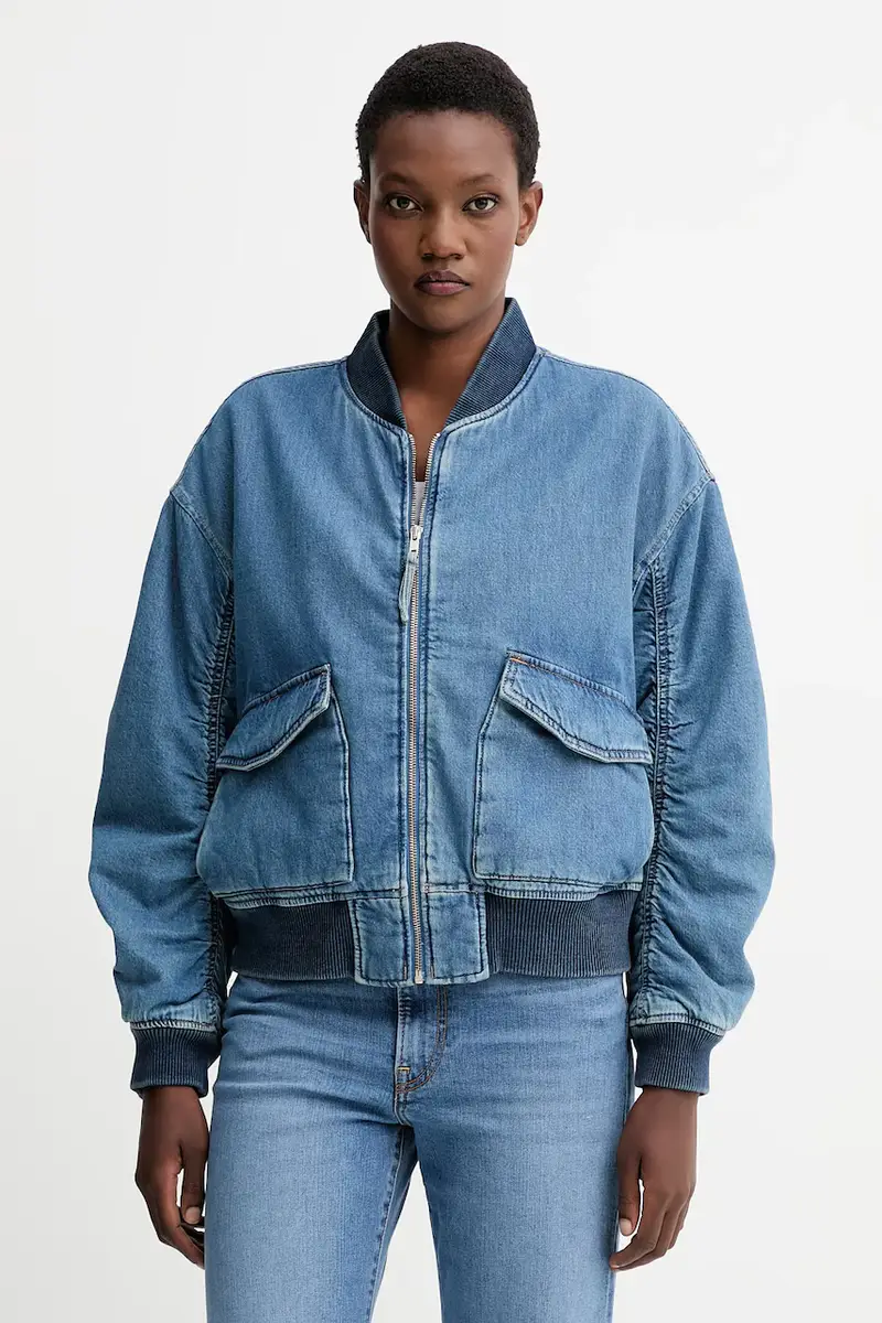 Levi's bomber in denim colore blu A7262.0009
