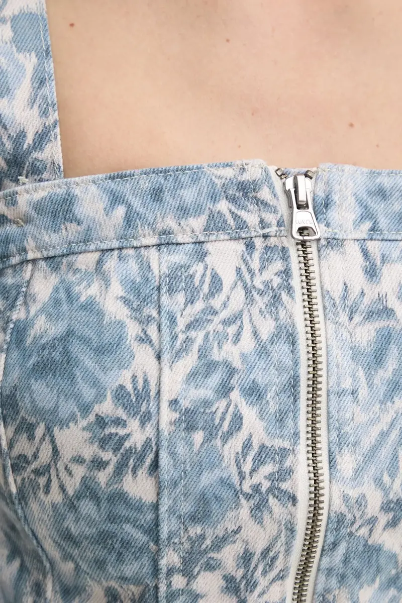 Levi's camicetta SCULPTED BUSTIER donna colore blu 001W4 miniatura 5