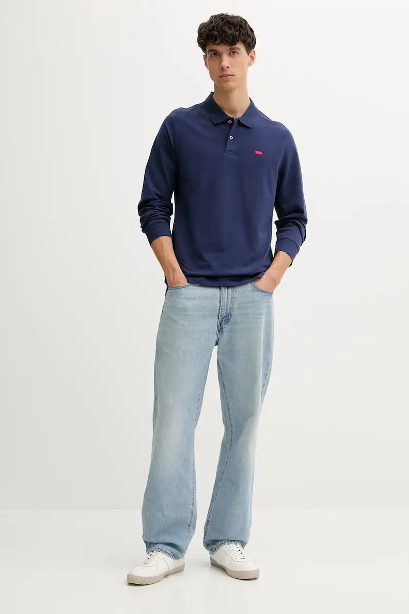 Levi's camicia a maniche lunghe colore blu A5797 miniatura 2