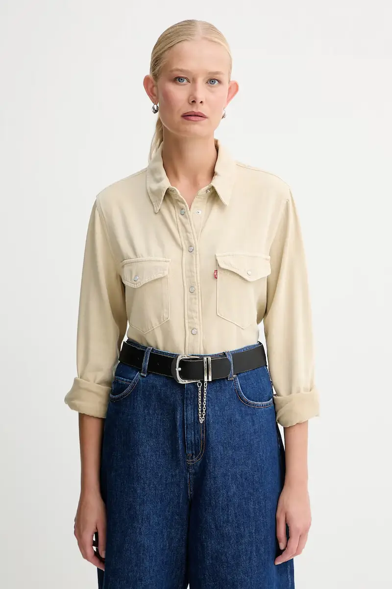 Levi's camicia donna colore beige 16786