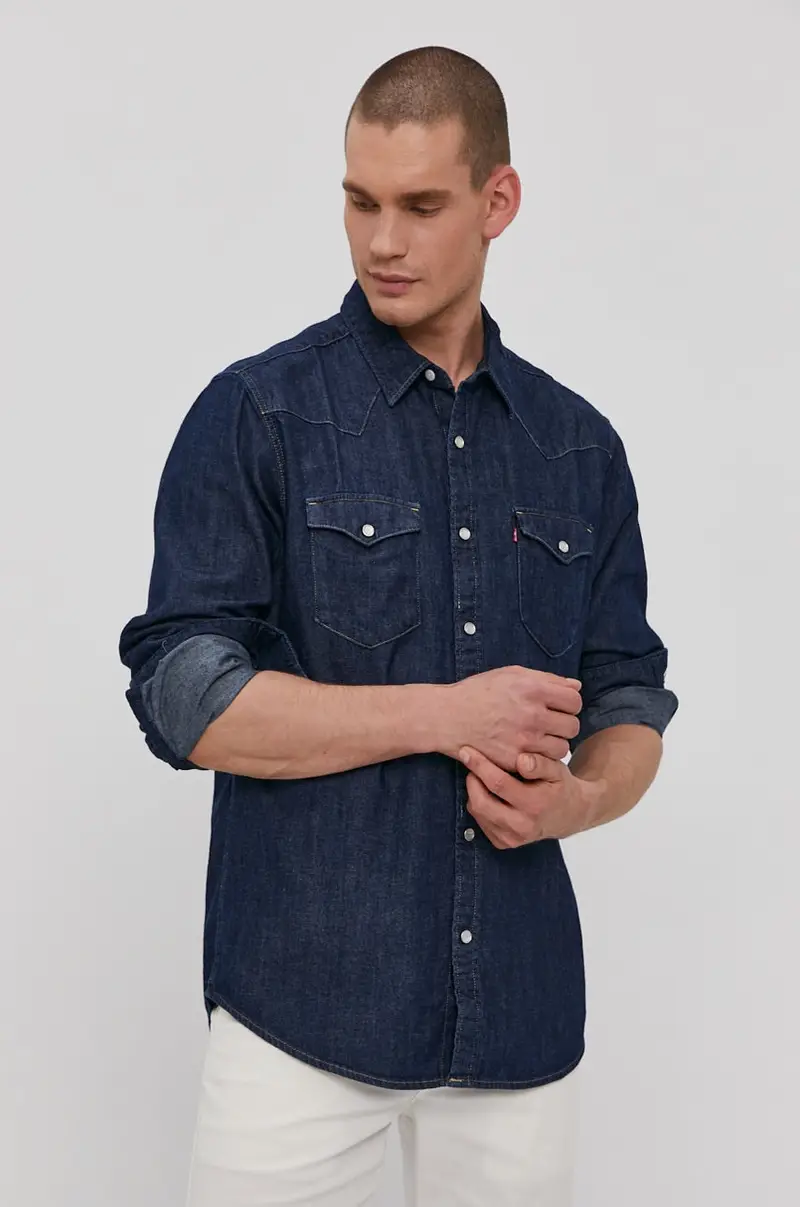 Levi's camicia in cotone Blu navy