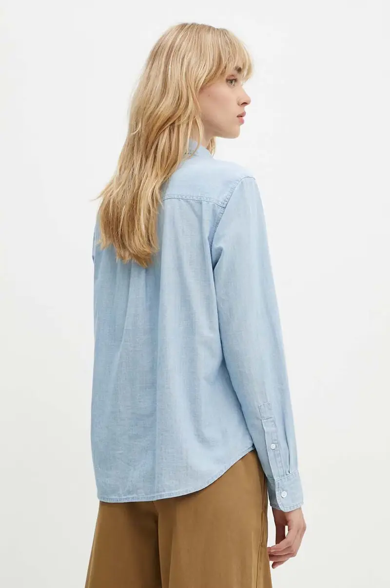 Levi's camicia in cotone donna colore blu 34574 miniatura 3