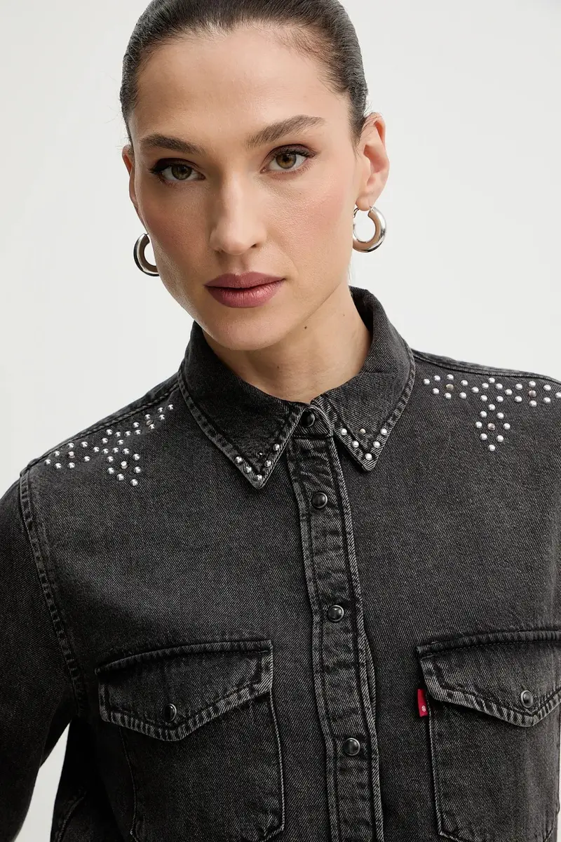 Levi's camicia in cotone Grigio miniatura 4