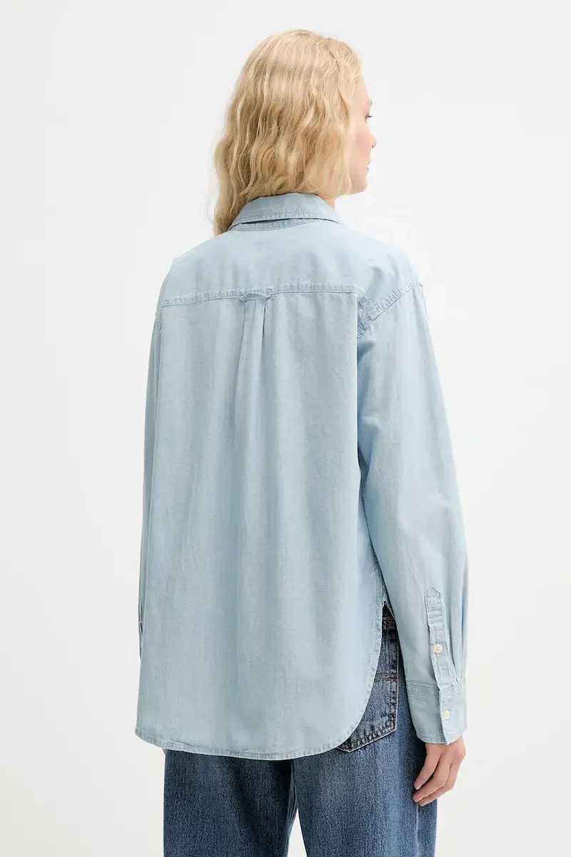 Levi's camicia in cotone HARLIE NEW BF SHIRT donna colore grigio 001HM Blu miniatura 3