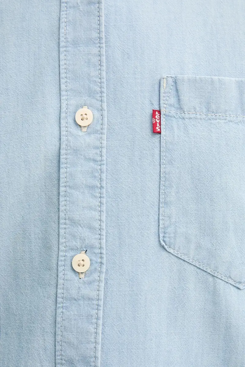 Levi's camicia in cotone HARLIE NEW BF SHIRT donna colore grigio 001HM Blu miniatura 5