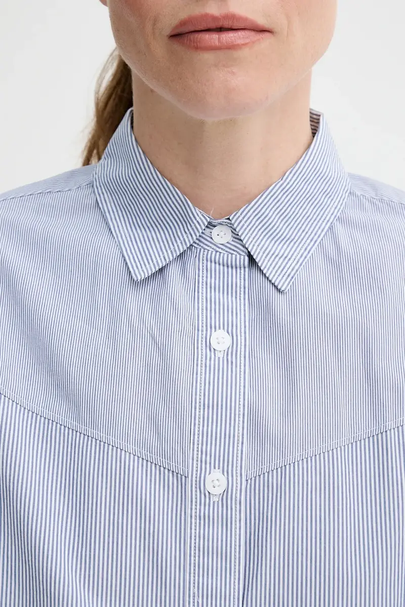 Levi's camicia in cotone HARLIE NOVELTY BF SHIRT donna colore blu 001NI miniatura 5