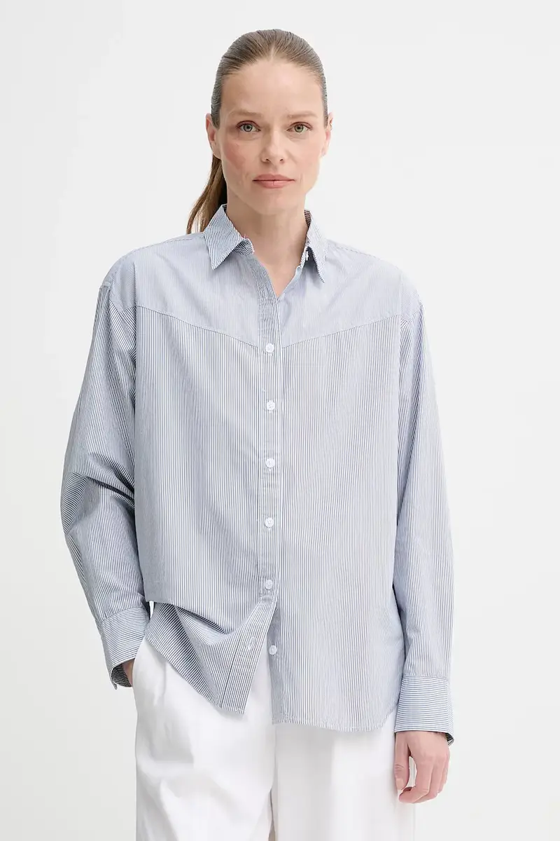 Levi's camicia in cotone HARLIE NOVELTY BF SHIRT donna colore blu 001NI