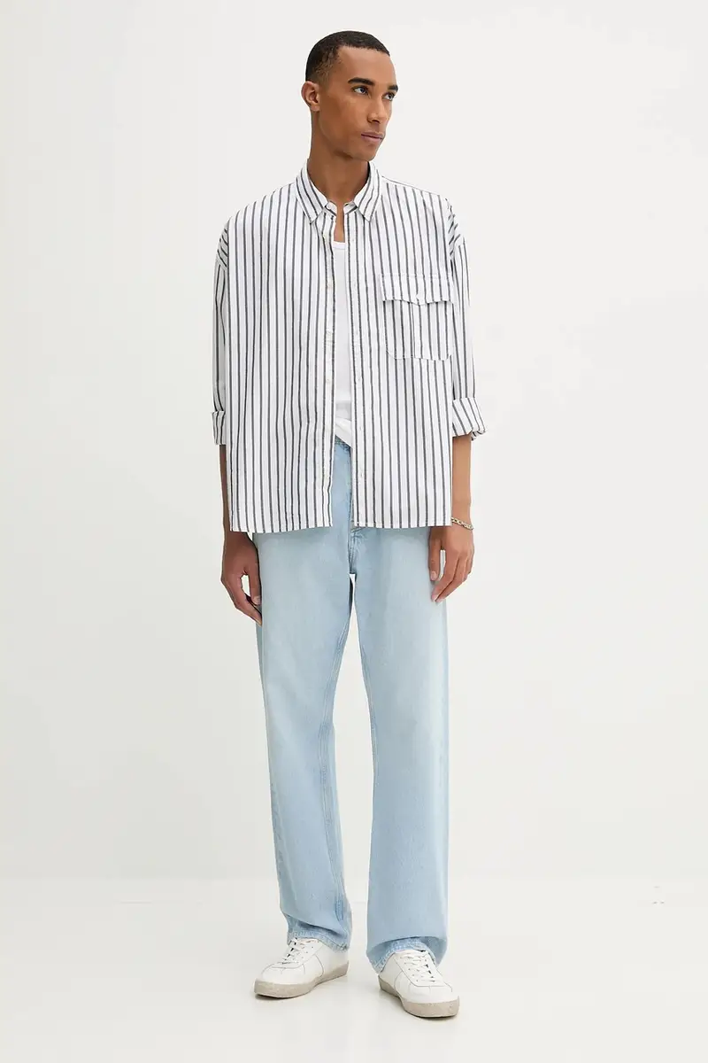 Levi's camicia in cotone uomo colore bianco 004GC miniatura 2