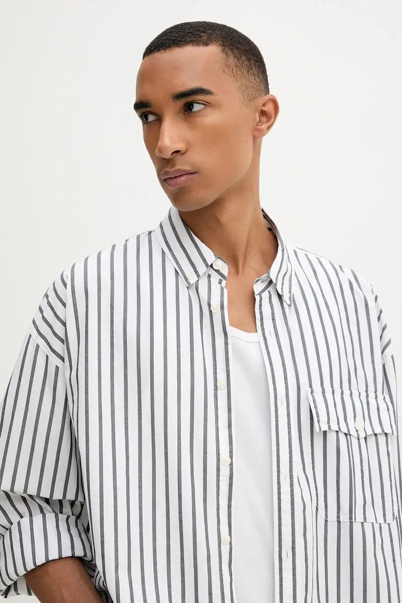 Levi's camicia in cotone uomo colore bianco 004GC miniatura 4