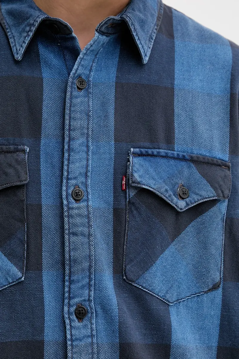 Levi's camicia in cotone uomo colore blu A1919 miniatura 5