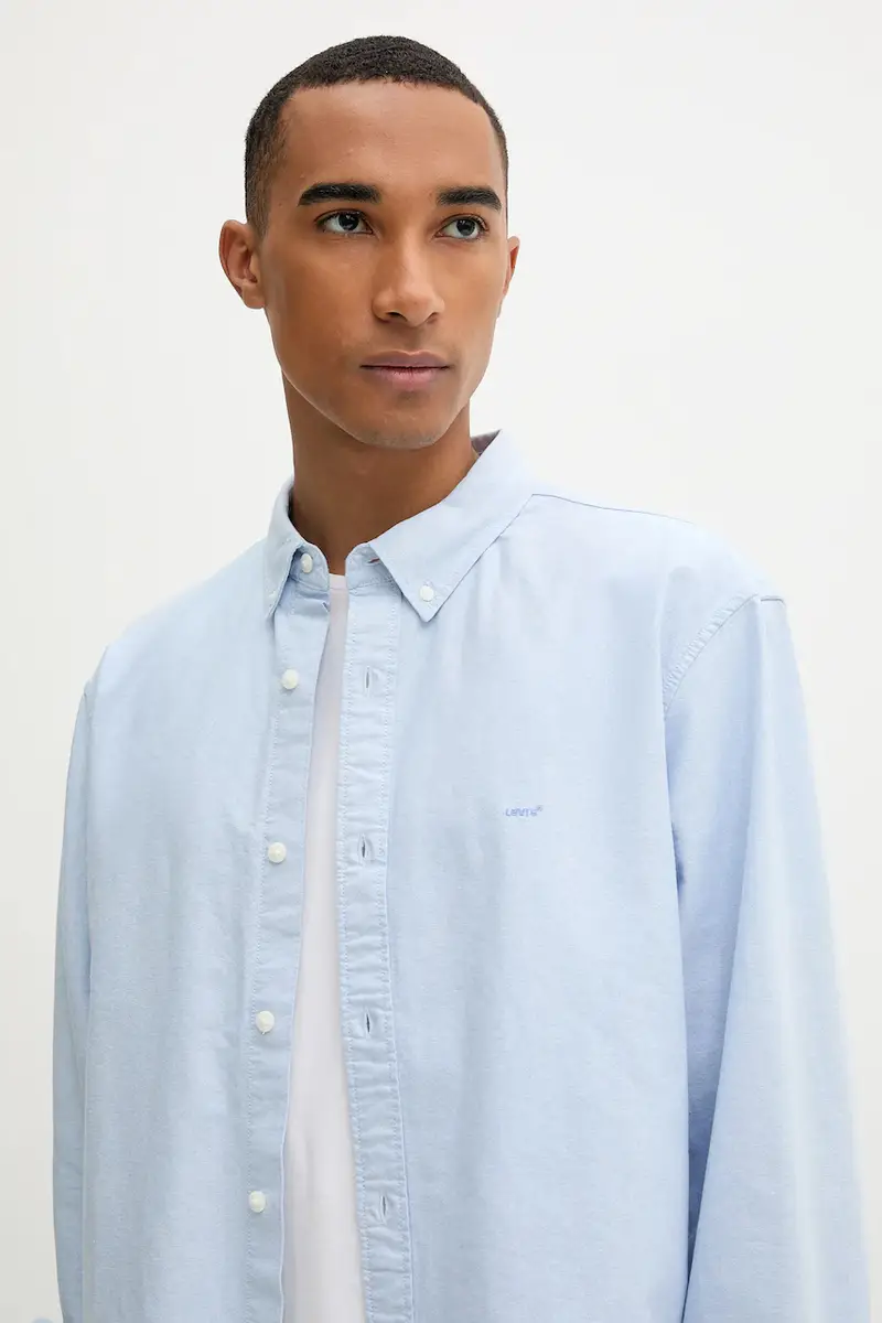 Levi's camicia in cotone uomo colore blu A7210 miniatura 4