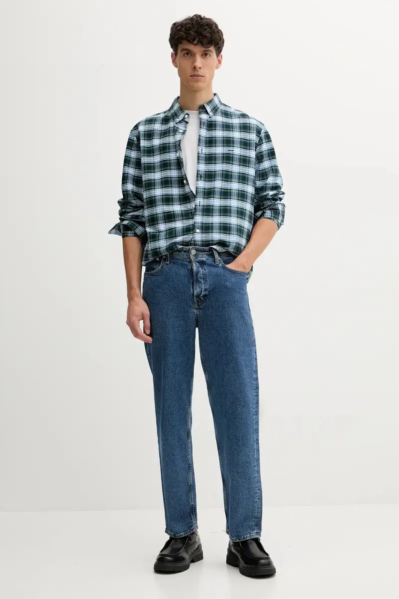 Levi's camicia in cotone uomo colore blu navy A7210 miniatura 2