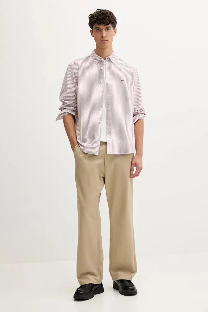 Levi's camicia in cotone uomo colore granata A7210 miniatura 2