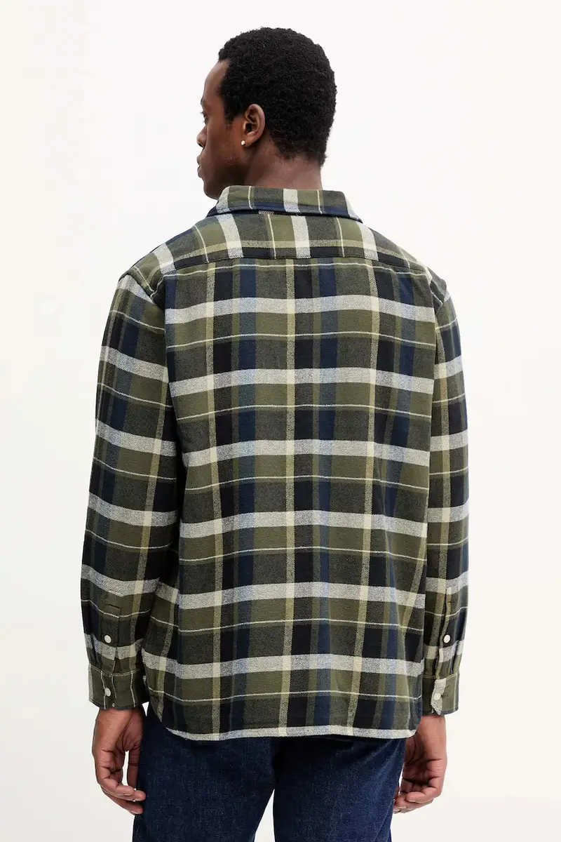 Levi's camicia in cotone uomo colore verde 0 miniatura 3