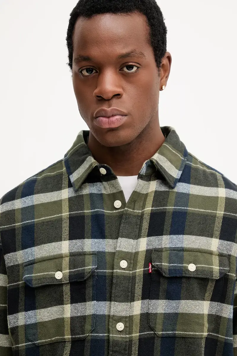 Levi's camicia in cotone uomo colore verde 0 miniatura 5