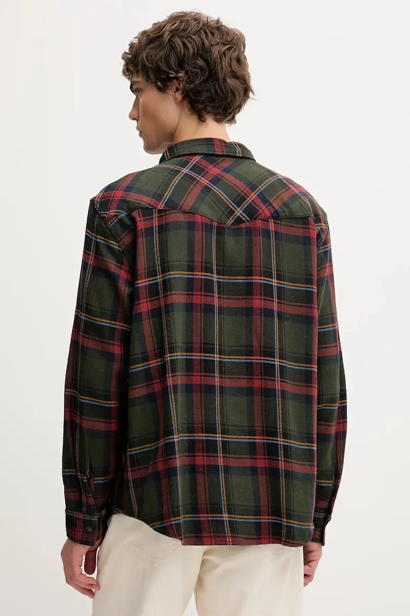 Levi's camicia in cotone uomo colore verde A1919 miniatura 3