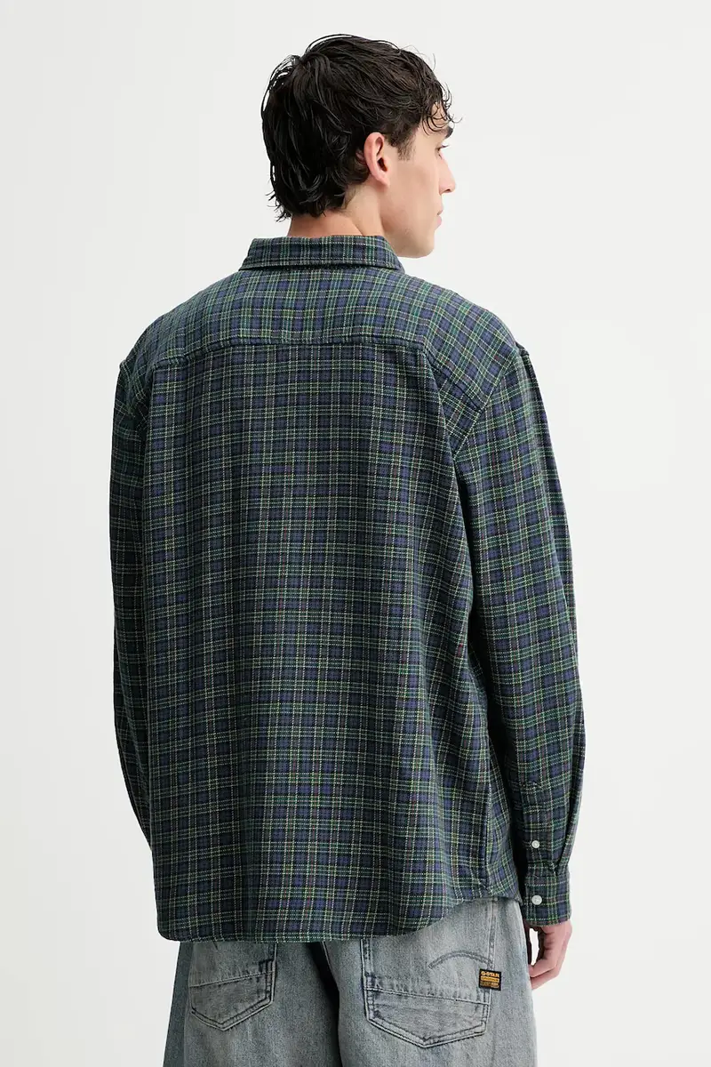 Levi's camicia in cotone uomo colore verde A7210 miniatura 3