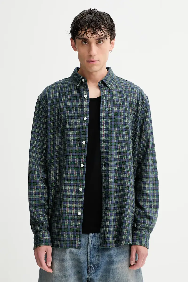 Levi's camicia in cotone uomo colore verde A7210