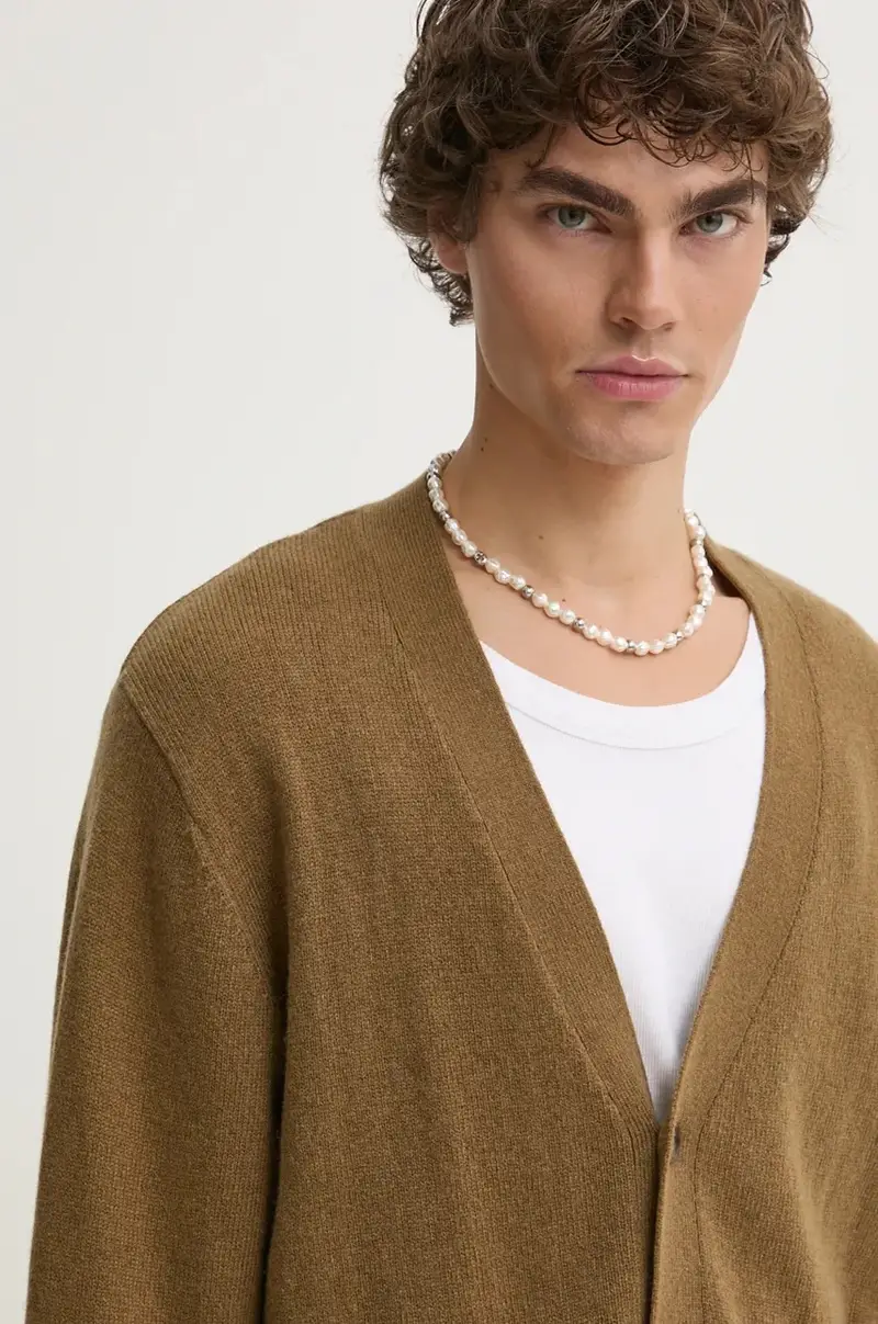 Levi's cardigan in lana colore marrone A8621 miniatura 4