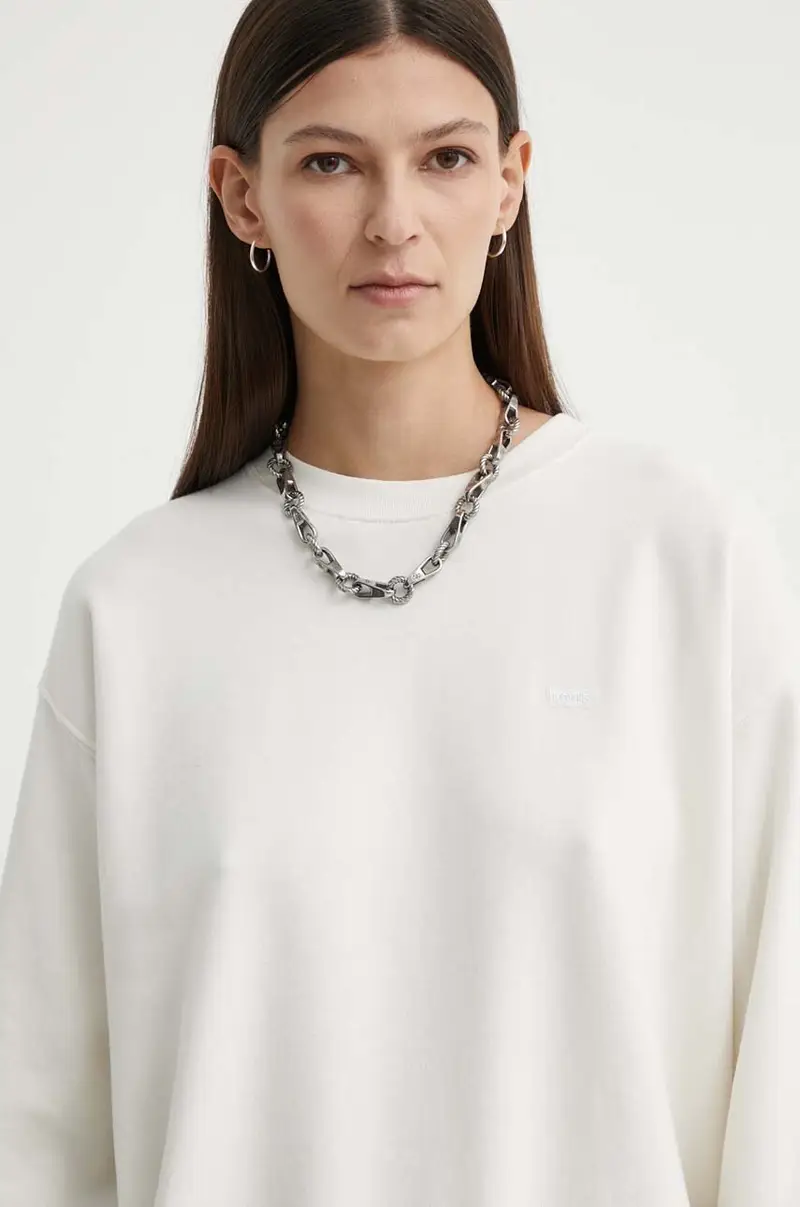 Levi's felpa donna colore beige A5942 miniatura 4