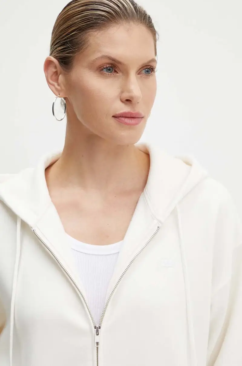 Levi's felpa donna colore beige con cappuccio A5945 miniatura 5
