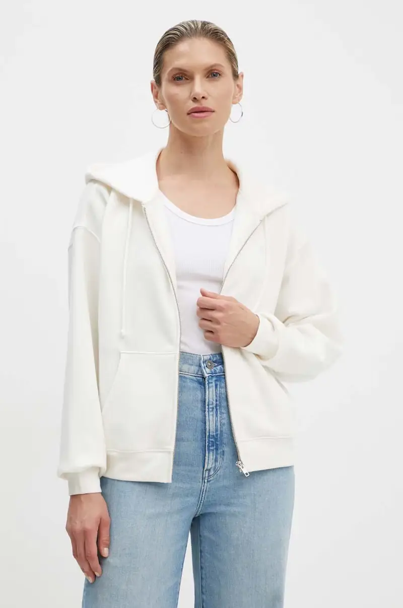 Levi's felpa donna colore beige con cappuccio A5945