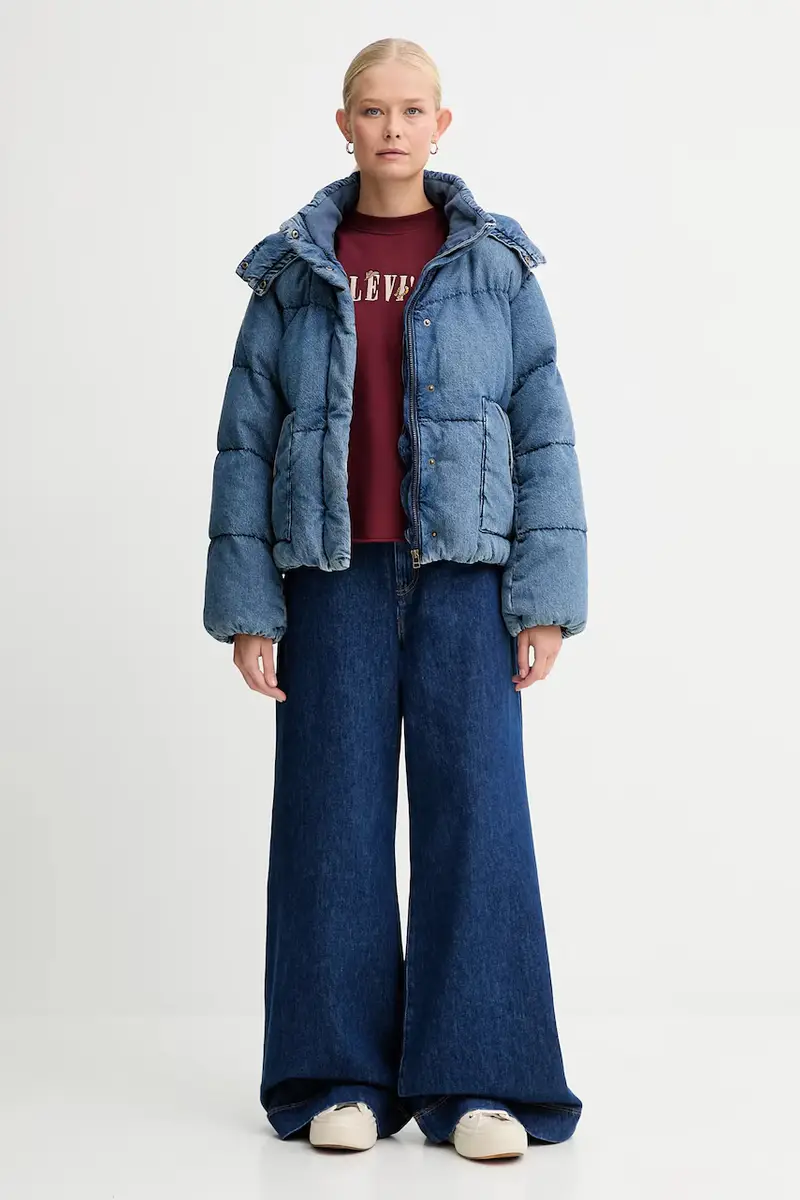 Levi's felpa donna colore granata con applicazione 003RE miniatura 2