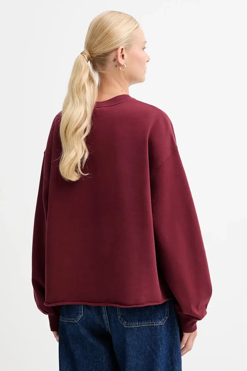 Levi's felpa donna colore granata con applicazione 003RE miniatura 3