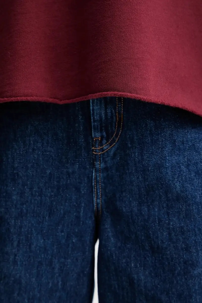 Levi's felpa donna colore granata con applicazione 003RE miniatura 5